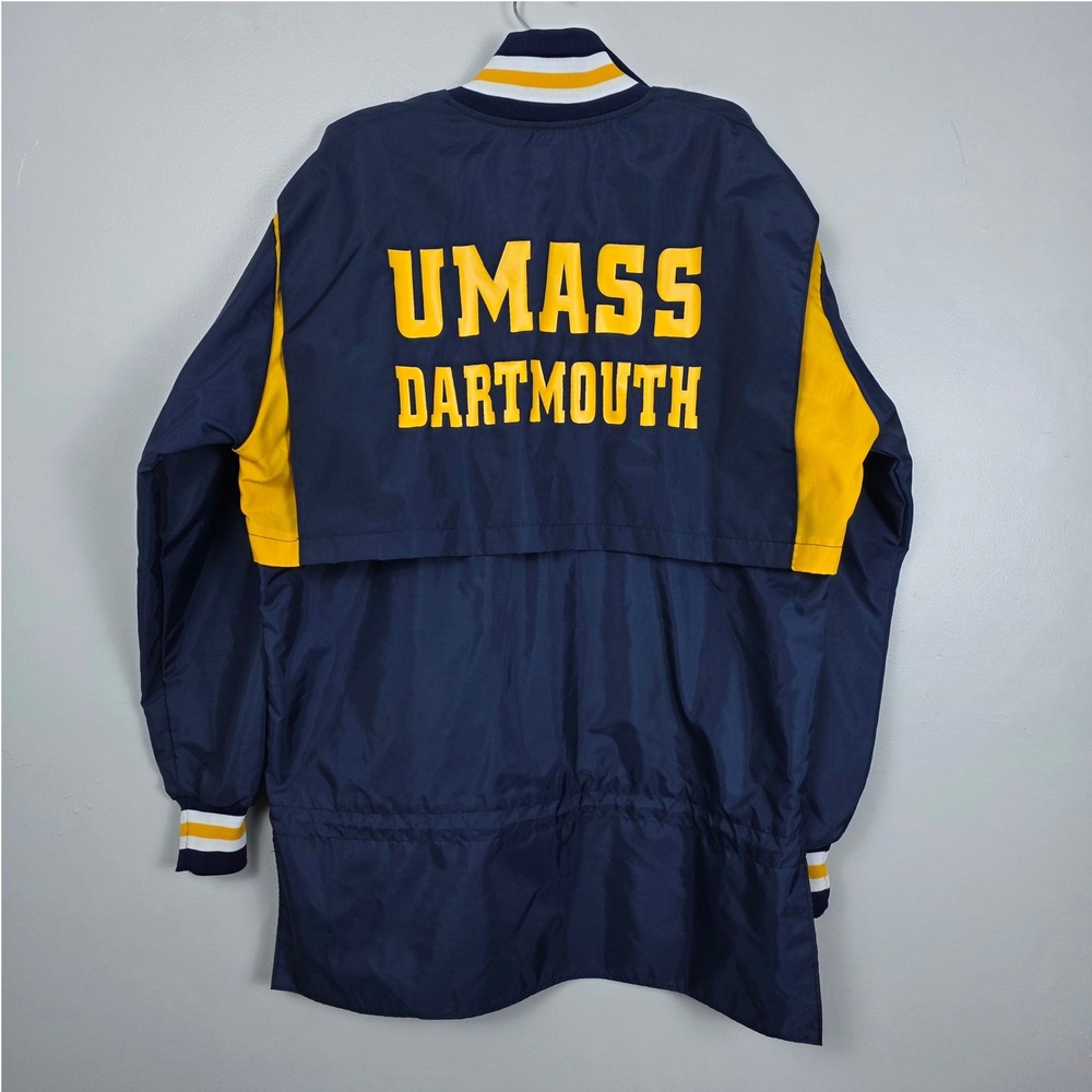 Vintage UMass Dartmouth Rowing Pullover Jacket Windbreaker USA Sew Sporty